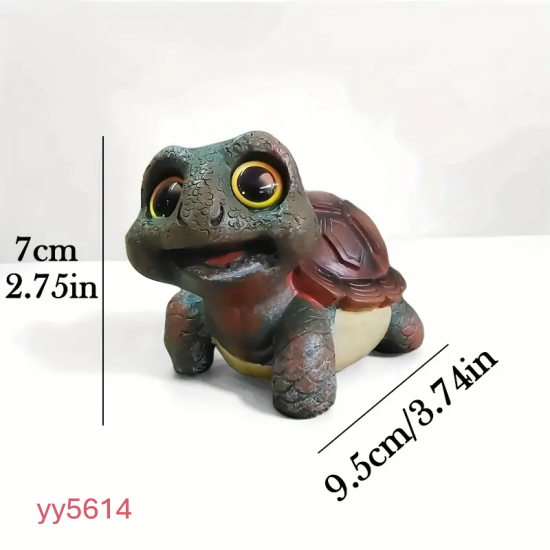 YY5614 Gözleri Büyük Kaplumbağa Biblo Silikon Kalıp – Sevimli ve Şık Dekoratif Hediye!